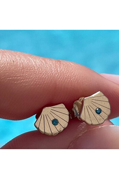 Joliesse Diamonds – Blue Diamond Treasure Earrings, 14K Gold, 0.01 Ct