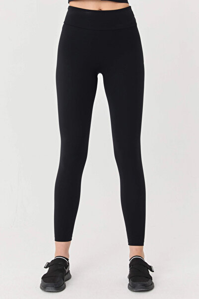 makiteks Kırmızı Siyah Kadın Yüksek Bel Toparlayıcı Full Esnek Sporcu Taytı