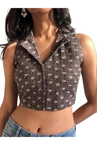 Leriya Fashion Sleeveless Crop Top for Women – Casual Korean Style