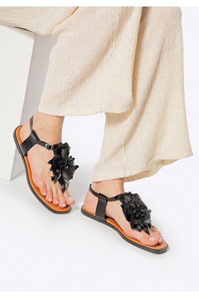 Wittchen Sandale damă din piele naturală negre, piele naturală neagră