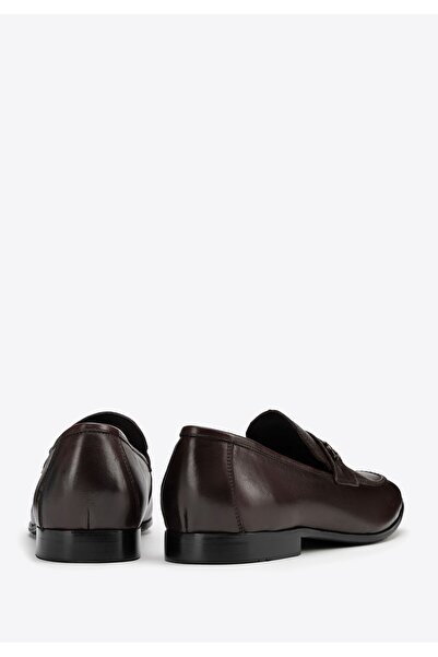 Wittchen Men's Leather Loafers with a Buckle on the Strap, Dark Brown, Leather