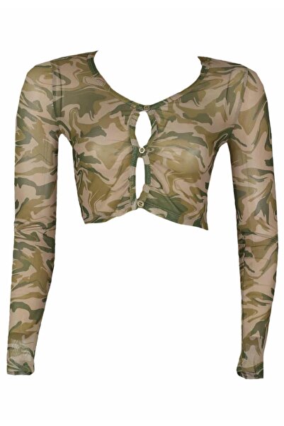 Jennyfer Top Valerie Dark Green - S, green, 95% polyester, 5% elastane