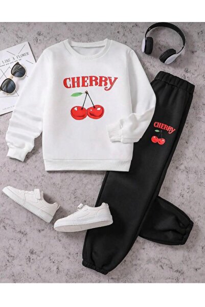 No Plan طقم رياضي للأولاد مكون من قطعتين بطباعة تشيري