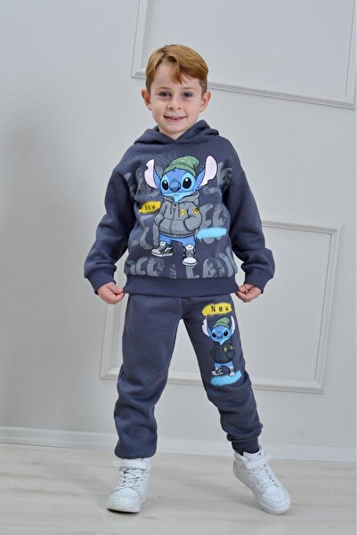 LİLLYPİCCA Boy's Character Patterned 3-Thread Raised 2-Piece Set