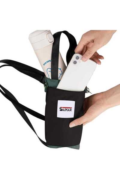 Samar Styli Crossbody Bag - Lightweight and versatile, adjustable strap, elegant black color, comfortable on the go.