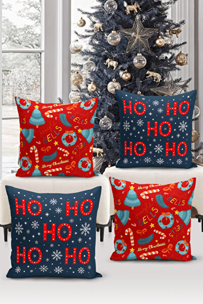 Bertille Home Χριστουγεννιάτικη σειρά Ψηφιακό Σετ Καλύμματα Μαξιλαριών με τύπ...