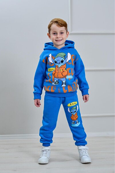 LİLLYPİCCA Boy's Character Patterned 3-Thread Raised 2-Piece Set