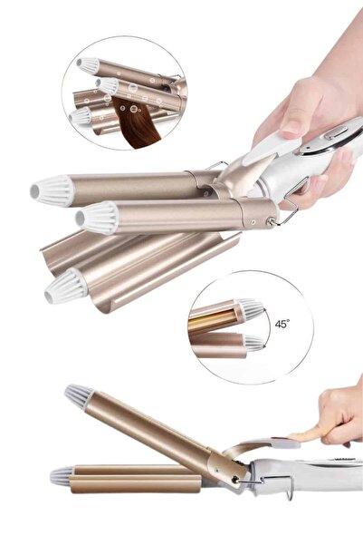 ZERO LAND Lvsqvr Wag Maşa New Generation High Heat Adjustable Ceramic Coated Hair Styler (235951) Natural Buk