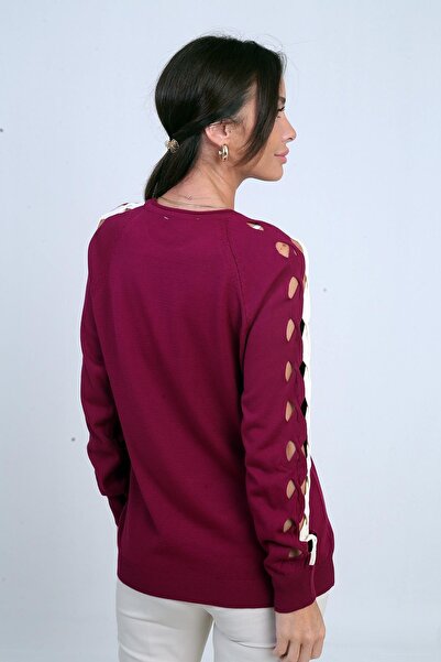 By Saygı Γυναικεία πλεκτή μπλούζα με λουράκια με χαμηλό λαιμό