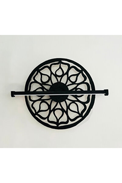 gaziantepavize Zümrüt Kuğu Ahşap Motif Desenli Siyah Kasa Beyaz Işık Ledli Pilli Aplik - Pil Dahil - Tek Adet