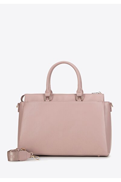 Wittchen Geantă de laptop pentru femei de 15,6'', din piele, roz
