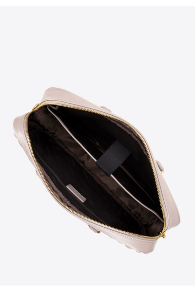 Wittchen Geantă pentru laptop de 14", piele matlasată vertical, bej, piele