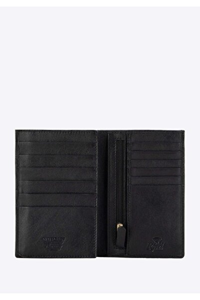 Wittchen Men's wallet with space for a registration card, black, leather