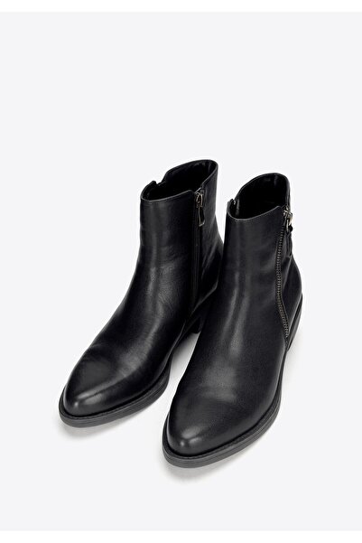 Wittchen Ghete clasice din piele neagră pentru femei