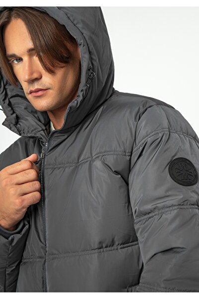 Wittchen Men's Quilted Jacket with Monogram Graphite Polyester