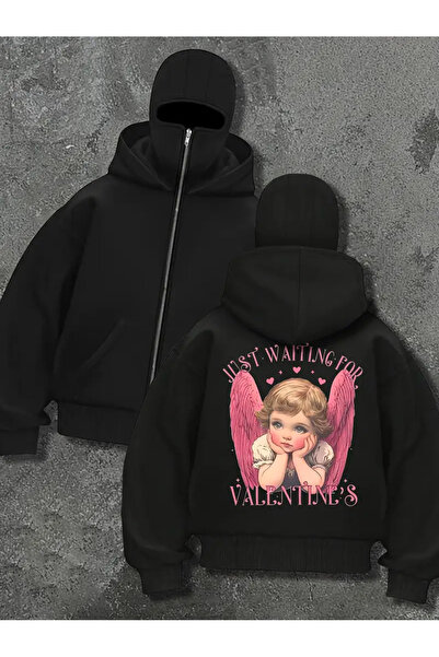 LAND MODA Hanorac unisex Ninja cu mască de zăpadă Cardigan din lână groasă cu...