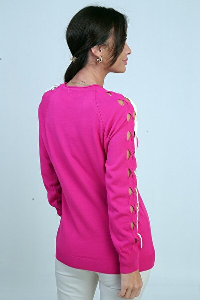 By Saygı Γυναικεία πλεκτή μπλούζα με λουράκια με χαμηλό λαιμό