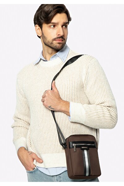 Wittchen Geantă bărbătească cu panglică decorativă, poliester verde