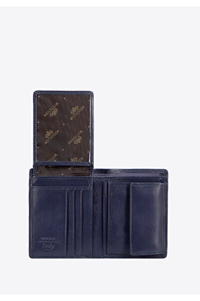Wittchen Men's Leather Wallet, Navy Blue, Leather