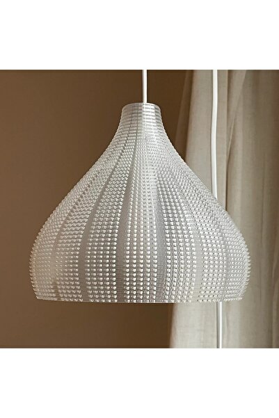 Muvesta Minimalist Beyaz Tırtıklı Sarkıt Avize- Salon & Mutfak & Oturma Odası