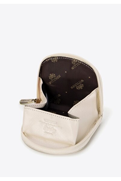 Wittchen Woman Leather Zipper Coin Purse Cream Leather