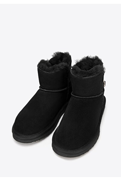 Wittchen Women's suede ankle boots with buckle black suede leather