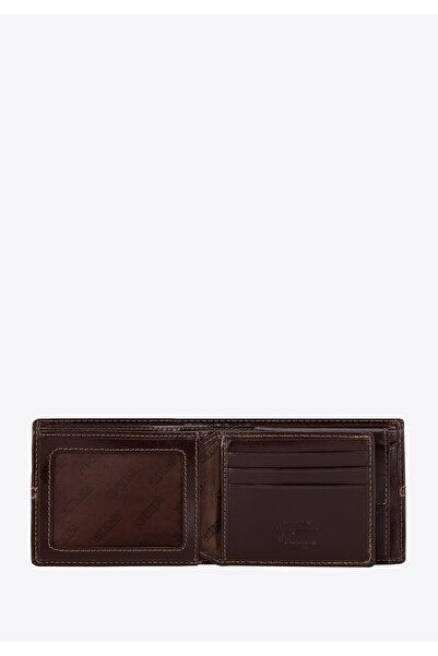 Wittchen Men's Leather Wallet with Center Stitching, Brown, Leather