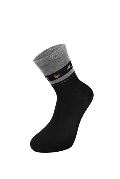 Bolero Women's Premium Stitch-Free Bamboo Hoop Socks Black