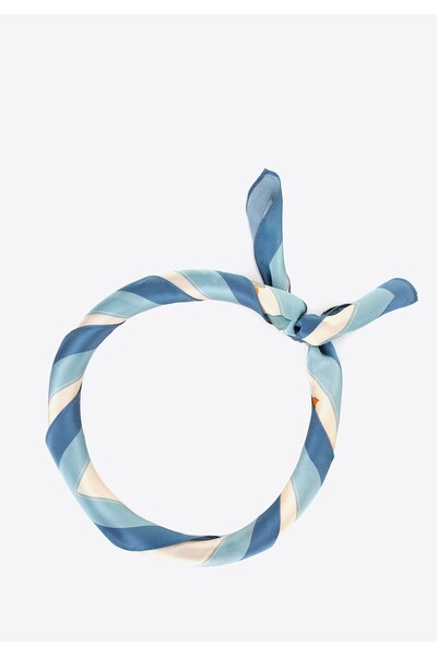 Wittchen EČarfÄ de mÄtase pentru femei cu model albastru Či portocaliu mÄtase albastrÄ Či portocalie