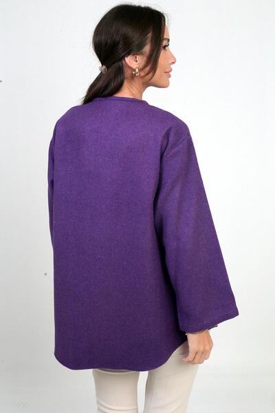 By Saygı Women's Front Lace-Up 3 Thread Cashmere Cardigan