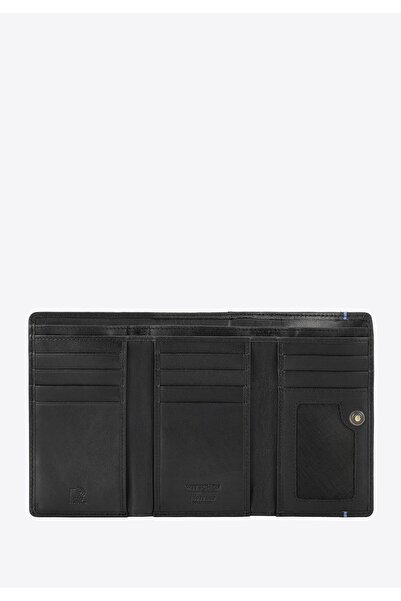 Wittchen Women's Leather Wallet with Contrast Insert Black Black Leather