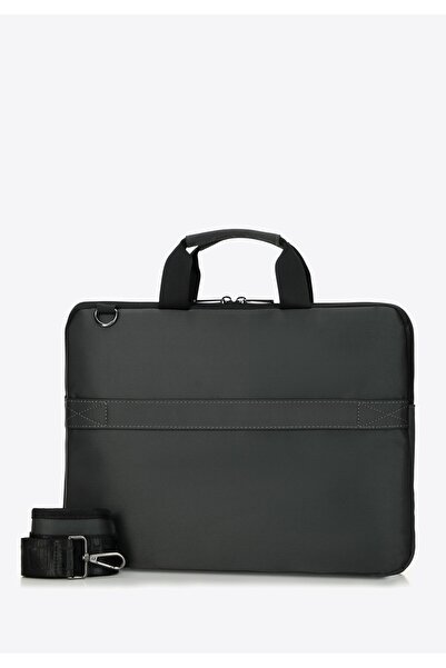 Wittchen Husă pentru laptop de 15,6" pentru bărbați, cu curea, poliester gri