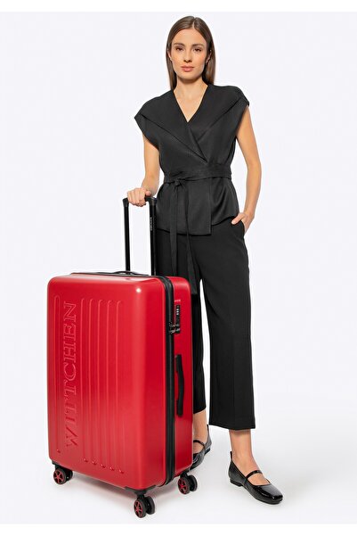 Wittchen Valiză mare pentru bărbați din ABS cu logo în relief, roșie, roșie, ABS