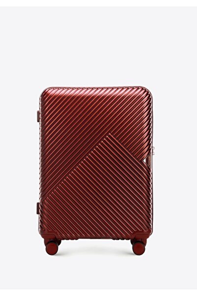 Wittchen Set de valiză bărbătească din policarbonat cu dungi bordo, policarbonat bordo