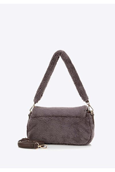 Wittchen Geantă de damă cu blană, culoare taupe, poliester taupe