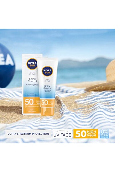 NIVEA Face cream for sun protection and mattifying effect, Sun Shine Control, SPF 50, 50 ml