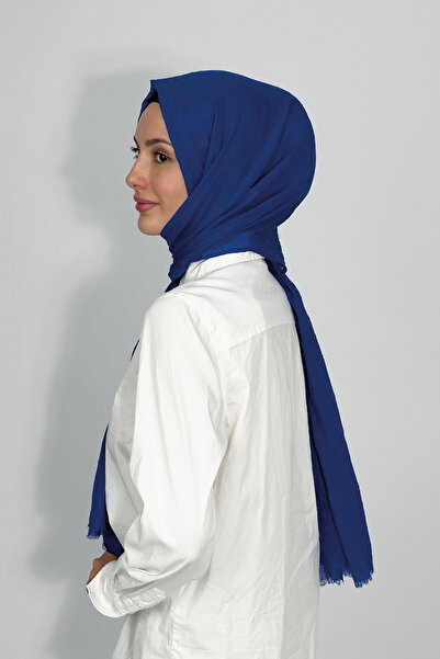 Betimoda Aya Thin Cotton Solid Color Shawl Blue