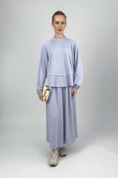 Betimoda Women's Soft Textured Modal Skirt Set Lilac