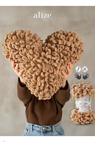 devhome Ață de tricotat manual Alize Puffy pentru papuci, pătură, eșarfe, cardigan, covoraș, 9 metri, 100 grame, 6 bucăți