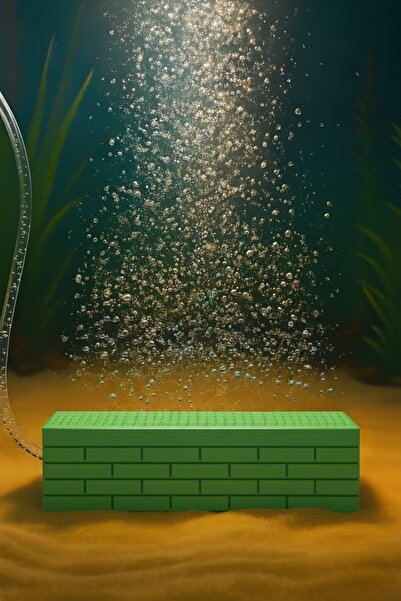 MD×JOA Kaplumbaga Hava Taşı ⚉ 15 Cm ⚉ ( Yeşil ) Mini Akvaryum ve Büyük Akvary...