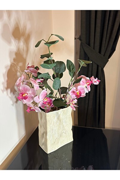 DSdizayn Modern Dekorasyon İçin Şık Mermer Desenli Vazo