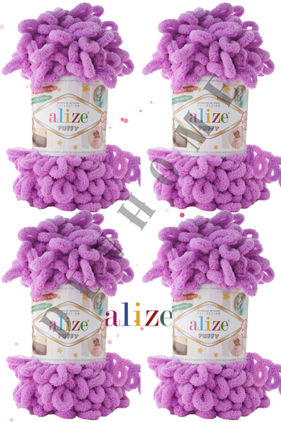 devhome Alize Puffy Hand Knitting Yarns Panduf Blanket Yarn Scarf Cardigan Ma...