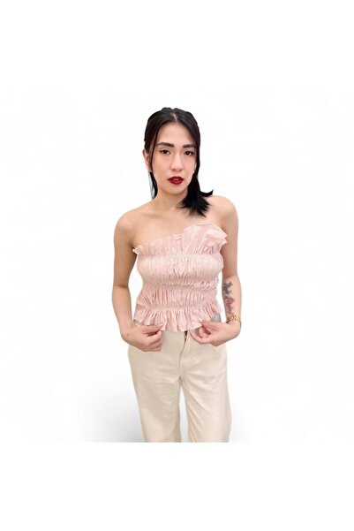 Moon Fashion thessa extra small to medium basic cotton linen sexy uneven summer daily casual tube top