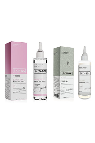 Skin401 Leke Karşıtı, Aydınlatıcı ve Dengeleyici Tonik 2'li Set
