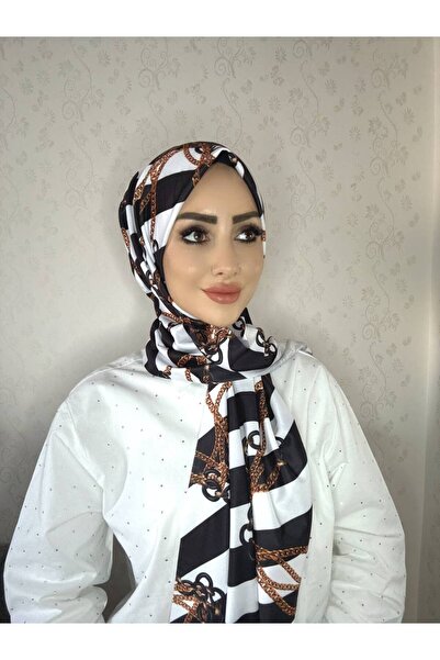 OykumBone شال جاهز من نسيج بيرا منقوش بتصميم DP18 مع أزرار كبس من الأسفل