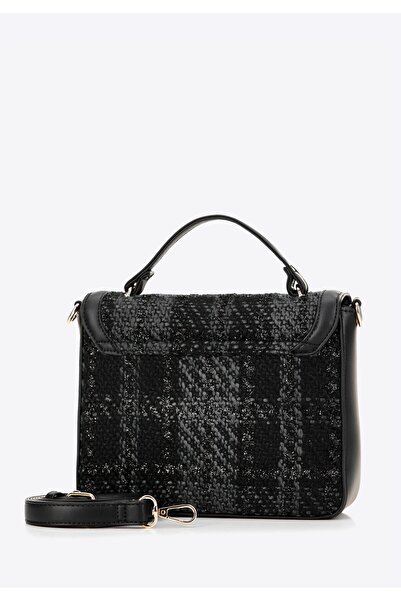 Wittchen Geantă crossbody pentru femei din material bouclé, neagră, poliester...