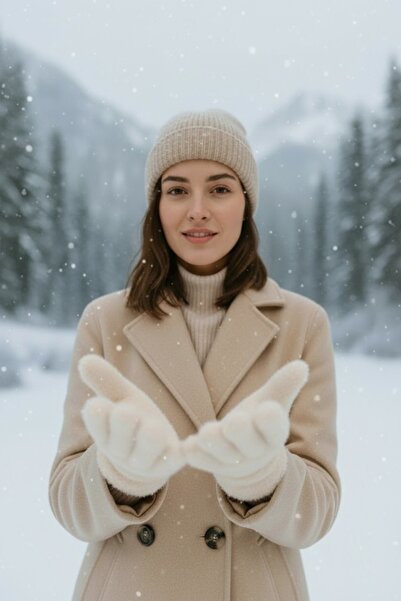 Netodak Yumuşak Kürk Dokulu Kadın Eldiven – Sıcak Tutucu, Şık ve Minimal Tasa...