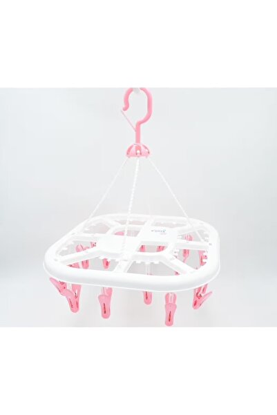 Generic Foldable clothes hanger with clips for drying small clothes.