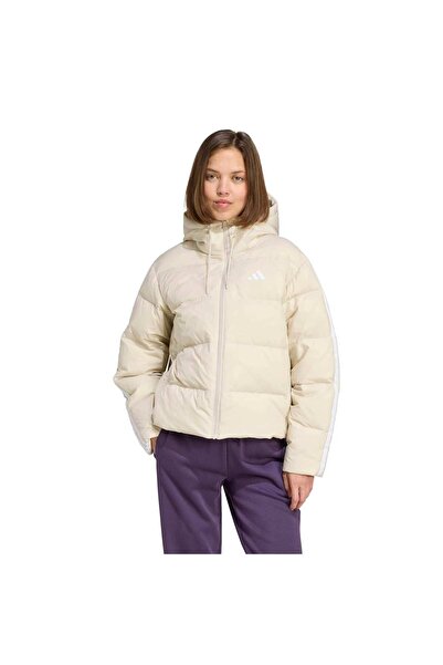 adidas W ESS 3S P D HO Kadın Gri Ceket JM4107