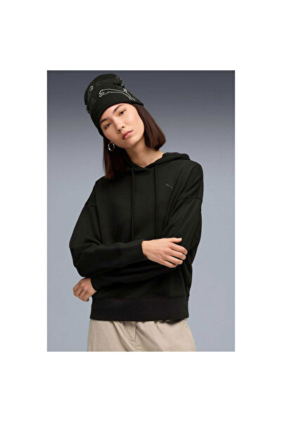 Puma Her Oversized D Hoodie Tr Women's Black Sweatshirt 69073601